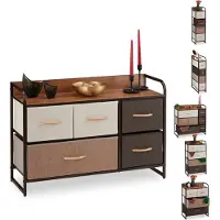 Relaxdays Schubladenschrank (87.50 x 31.50 x 58 cm)