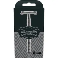 Wilkinson Sword Barber's Style Double Edge rasoir + lames de rechange 5 pcs