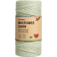 Folia Fil à macramé, Fil + laine, Vert
