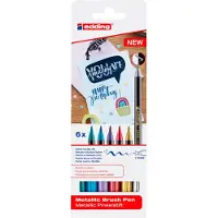 Edding Crayon pinceau 1340 métallique étui carton 6 pièces (6 x)