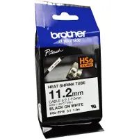 Brother HSe-231E étiquettes pour gaine thermorétractable 12 mm (d'origine) - noir sur blanc