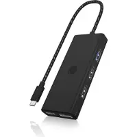 Icy Box Dockingstation IcyBox USB Type-C mit dreifacher Videoausgabe retail