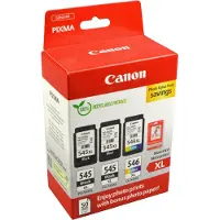 Canon PG-545XL + PG-545XL + CL-546XL photo value pack - Noir + 3 couleurs - Cartouche d'encre - Multipack