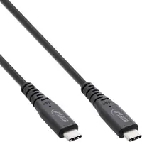 InLine Câble USB4, USB-C ST/ST, PD 240W, 8K60Hz, TPE noir, 2m