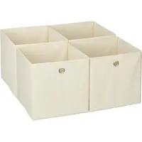 Relaxdays 4x bacs-de-rangement (30 cm, 26 l, 4x)