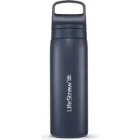 LifeStraw Go Aegean Sea GOST-530ML-SEA Stainless Steel, gourde avec filtre de niveau 2, 530 ml