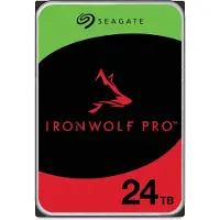 Seagate IronWolf Pro ST24000NT002 - Disque dur - 24 To - interne - 3,5" (8,9 cm) - SATA 6Gb/s - 7200 rpm - mémoire tampon : 512 Mo - avec 3 ans de récupération de données Rescue (ST24000NT002)
