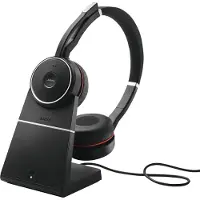 Jabra Evolve 75 MS Duo (Sans fil, USB-A, Skype), Casque micro de bureau, Noir