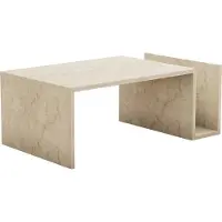 Skye Decor , Memo - Travertine, tables basses, travertin, 86,8 x 32,4 x 50 cm