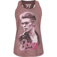 David Bowie Top de - Smoking - S - XXL - pour Femme - corail - Taille S