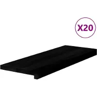 vidaXL Marches d'escalier 20 pcs marron foncé 70x25x2 cm chêne massif