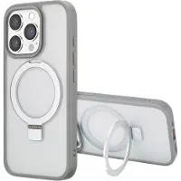 Accezz Coque Ring Stand avec MagSafe Apple iPhone 16 Pro Max - Gris
