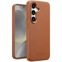 Accezz Coque arrière en cuir avec Magsafe Samsung Galaxy S25 Plus - Sienna Brown