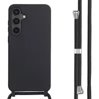 IMoshion Coque en silicone avec cordon pour Samsung Galaxy S24 FE - Noir