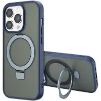 Accezz Coque Ring Stand avec MagSafe Apple iPhone 14 Pro - Bleu