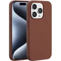 Accezz Coque Liquid Silicone avec MagSafe Apple iPhone 15 Pro - New Tea Brown