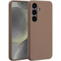 Accezz Coque Liquid Silicone avec MagSafe Samsung Galaxy S24 - Marron clair