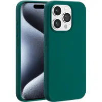 Accezz Coque Liquid Silicone avec MagSafe Apple iPhone 15 Pro - Forest Green