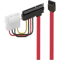 Lindy Câble SATA alimentation interne, 4 pôles, SATA 7 pôles (50 cm, SATA, SATA II, SATA III)