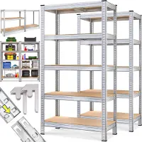 Monzana 2x Étagère charge lourde 180x90x60cm - 875kg max