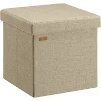 Casaria Pouf beige 38x38x38cm pliable