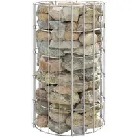 vidaXL Colonne de gabion Rond Acier galvanisé Ø30x50 cm