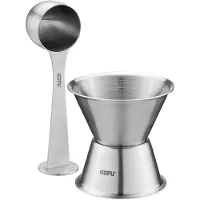 GEFU 12728 Entonnoir et set de mesure à café CONSCIO, Machine à café : accessoires, Argent