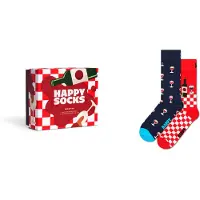 Happy socks Chaussettes 'Wine' bleu nuit / azur / rouge / blanc