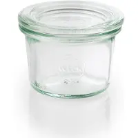 Aps Bocaux en verre avec couvercle, 80 ml (12 pièces)