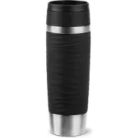 EMSA Travel Mug Waves Grande 500 Ml Noir, Acier Inoxydable