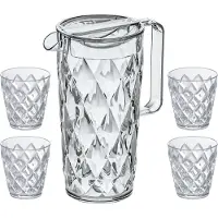 Koziol Carafe et Verres Koziol Crystal 1,6 litre (lot de 5)