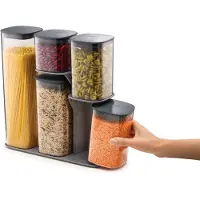 Joseph Joseph Podium 5 pièces boîte de rangement avec support Gris