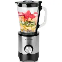 Emerio blender en acier inoxydable – capacité 1,5 L – mixeur à smoothies avec bol en verre – 500 W – BL-130988 – noir / argent