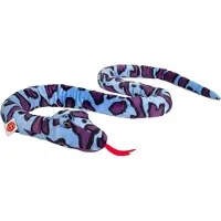 Teddy HERMANN® Teddy Hermann Serpent, peluche, animal en peluche, animal sauvage exotique, violet-bleu à motifs, 175 cm, 923091