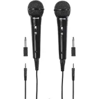 Thomson Microphone dynamique M135D, karaoké, pack de 2