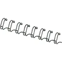 Fellowes Peigne métallique 6mm, 34 boucles, noir, 100 pcs., Relieuse : accessoires, Noir