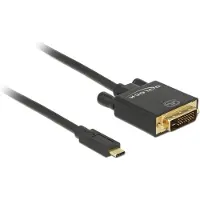 DeLOCK Usb C To Dvi 24+1 Pin Video 4k Cable 2m 30hz Noir