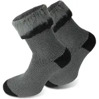 Polar Husky Chaussettes 'Extrem Hot' gris / noir