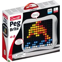 Quercetti Peg Mosaic av. LED-Lumières - Peg Brite - 122 Parties - - UneTaille - Jouets d'Activité