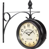 Relaxdays 10026292_0 Wanduhr schwarz 22,0 cm Eisen