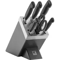 Zwilling Four Star - Ensemble bloc à couteaux et couteaux - 7 pièces - Noir/Gris