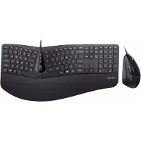 Perixx PERIDUO-505B PERIDUO-505B, DE, ensemble clavier et souris, câble USB, ergonomique, noir