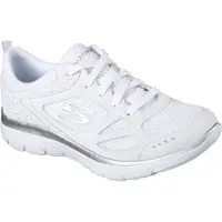 SKECHERS Baskets basses 'SUMMITS - SUITED' gris argenté / blanc