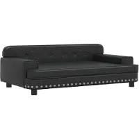 vidaXL Lit pour chien noir 90x53x30 cm similicuir