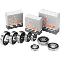 Cema Ceramic Hub Bearings Argenté 17 x 28 x 7 mm