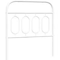 vidaXL Tête de lit de rechange en métal blanc 90 cm