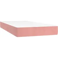 vidaXL Matelas à poches, rose, 90X220X20 Cm, velours Lumarko