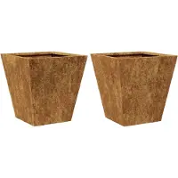 vidaXL Jardinières 2 pcs 30x30x30 cm acier résistant aux intempéries
