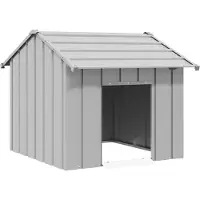 vidaXL Niche pour chiens avec toit 85x107x81 cm Acier galvanisé