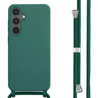 IMoshion Coque en silicone avec cordon Samsung Galaxy S24 FE - Vert foncé